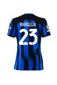 Inter Milan Nicolo Barella #23 Jalkapallovaatteet Naisten Kotipaita 2023-24 Lyhythihainen